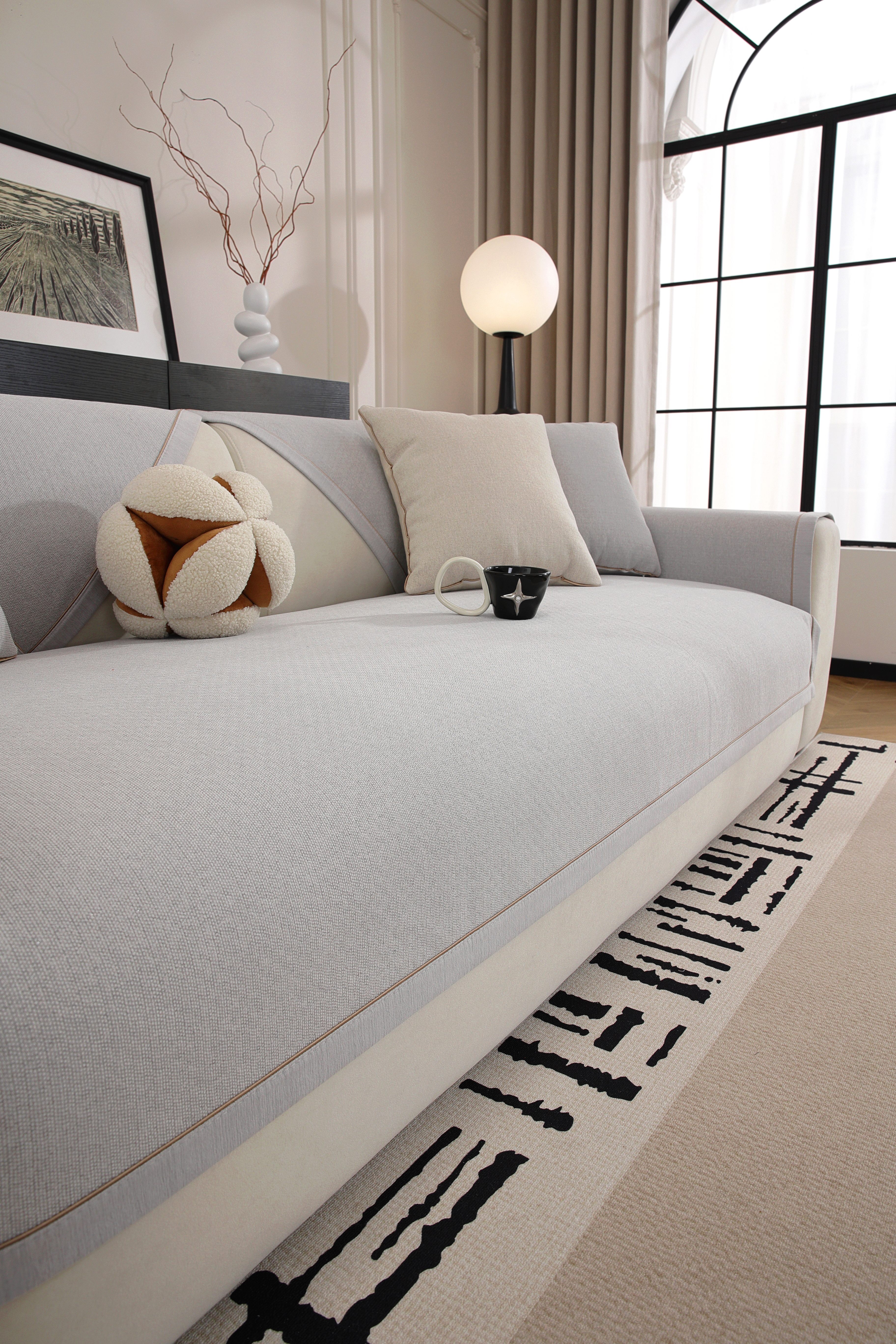 Simple sofa cushions, all-season universal, anti-slip, direct sales from foreign trade factory, sofa covers with sandpaper 152212609 details Picture