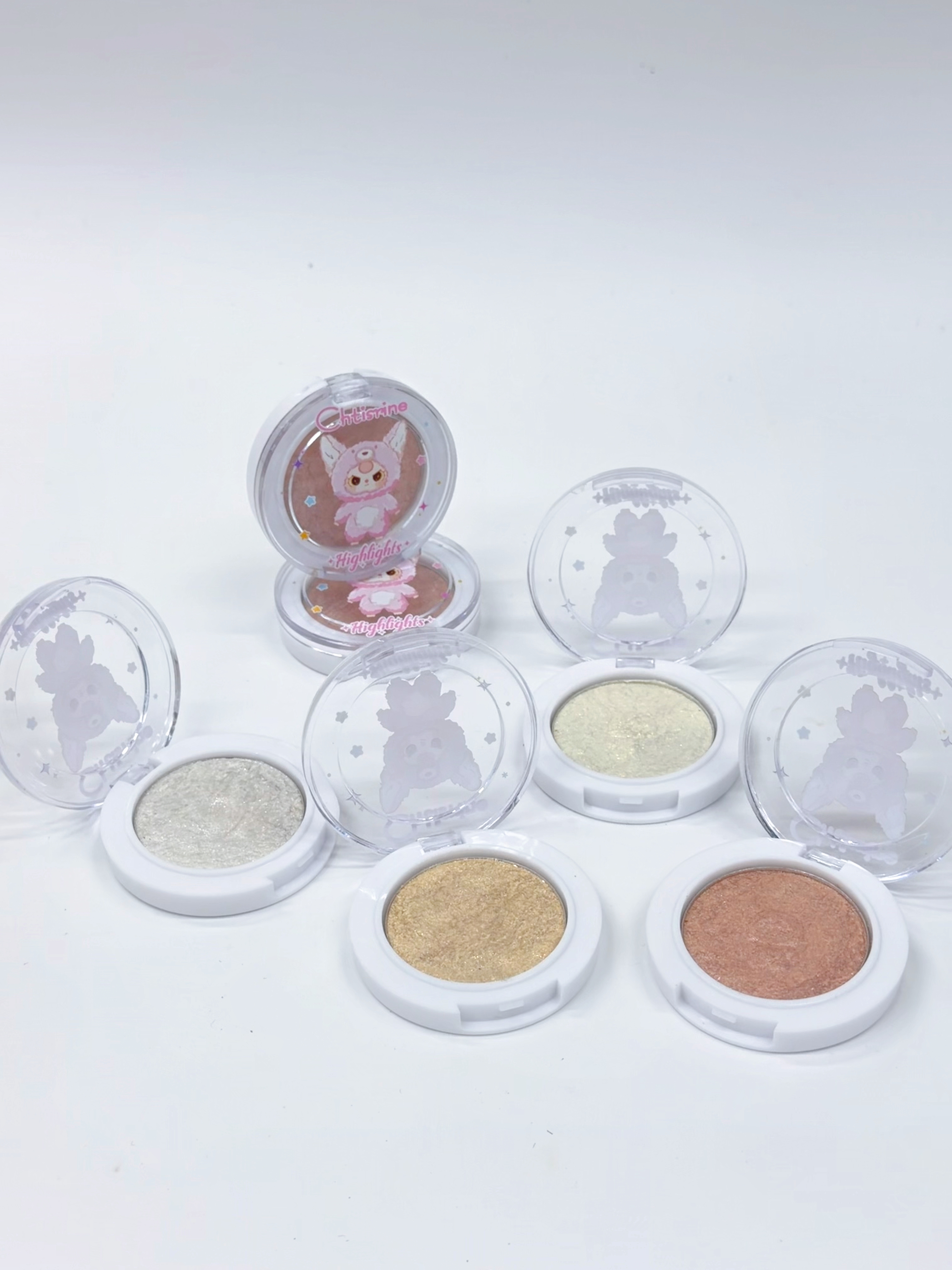 Cross-border IHUDABEAUTYI cute three-year-old cartoon animation high-gloss powder fine professional makeup export Specification drawing
