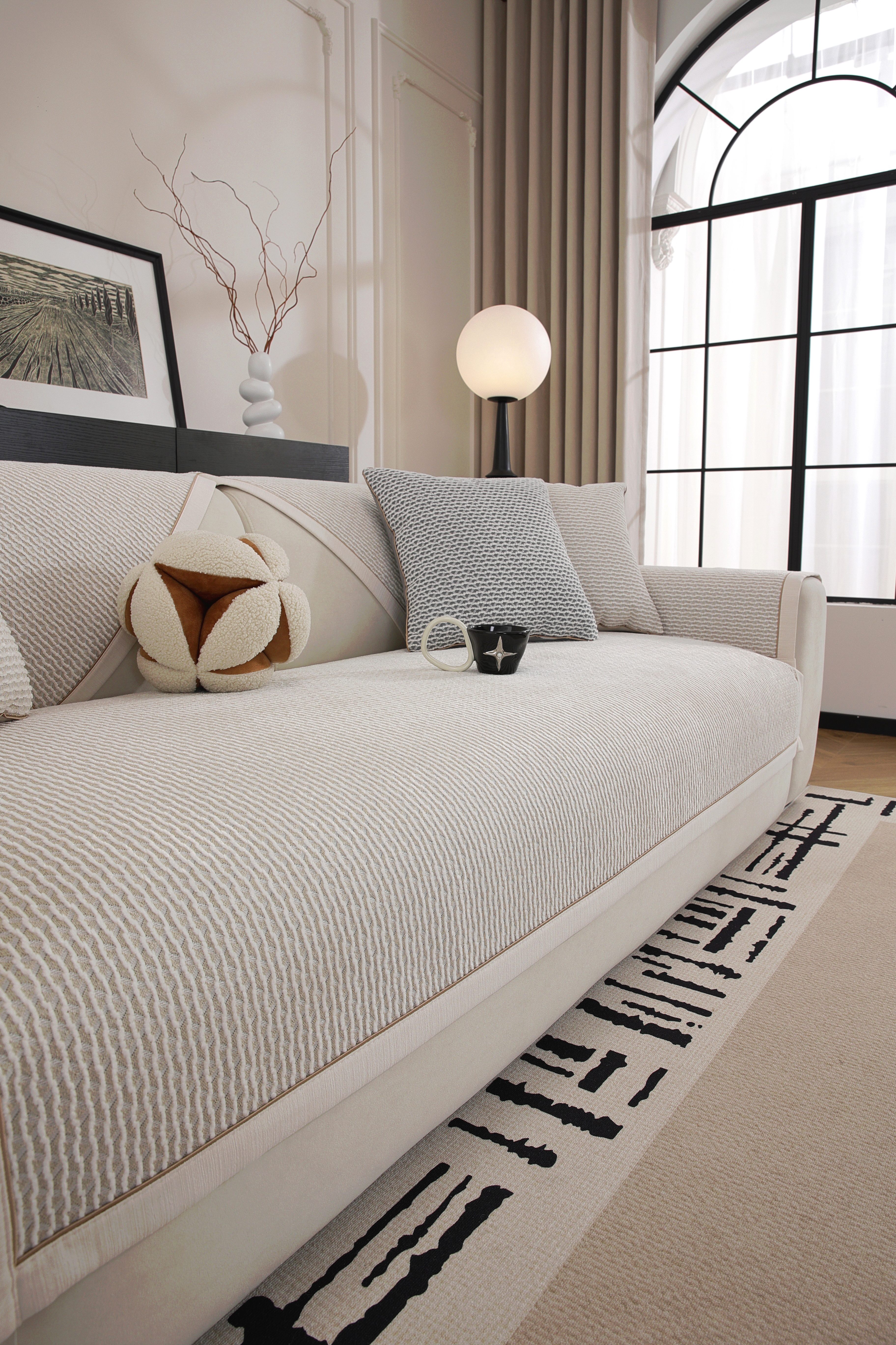 Simple sofa cushions, all-season universal, anti-slip, direct sales from foreign trade factory, sofa covers with sofa towels. 150837556 Specification image