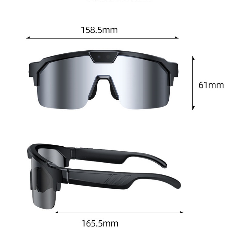 AI sports shooting smart glasses, smart cycling glasses, outdoor cycling photography, video recording, audio translation, music listening, ai glasses with camera Specification image