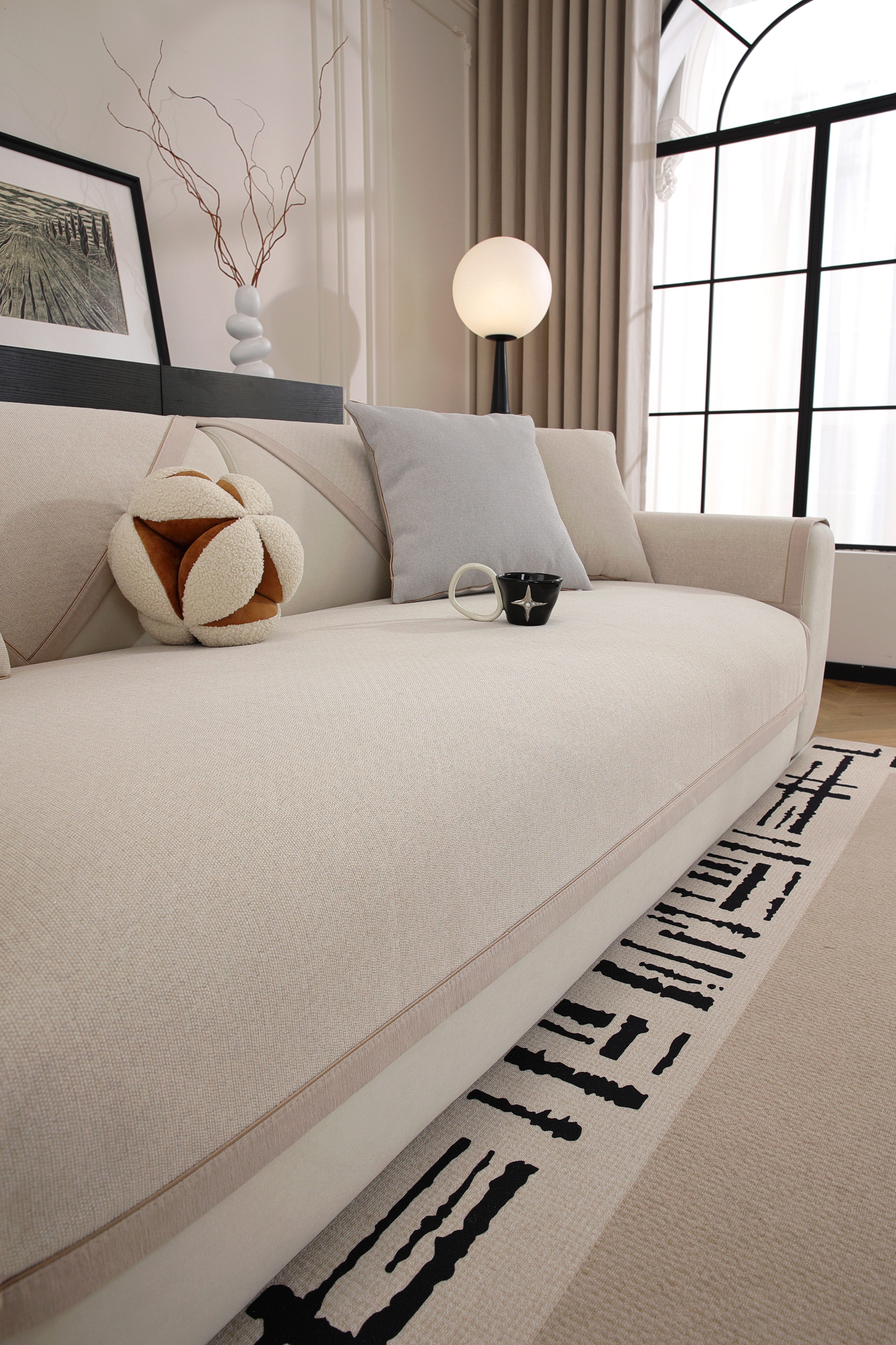Simple sofa cushions, all-season universal, anti-slip, direct sales from foreign trade factory, sofa covers with sandpaper 152212609 Specification image