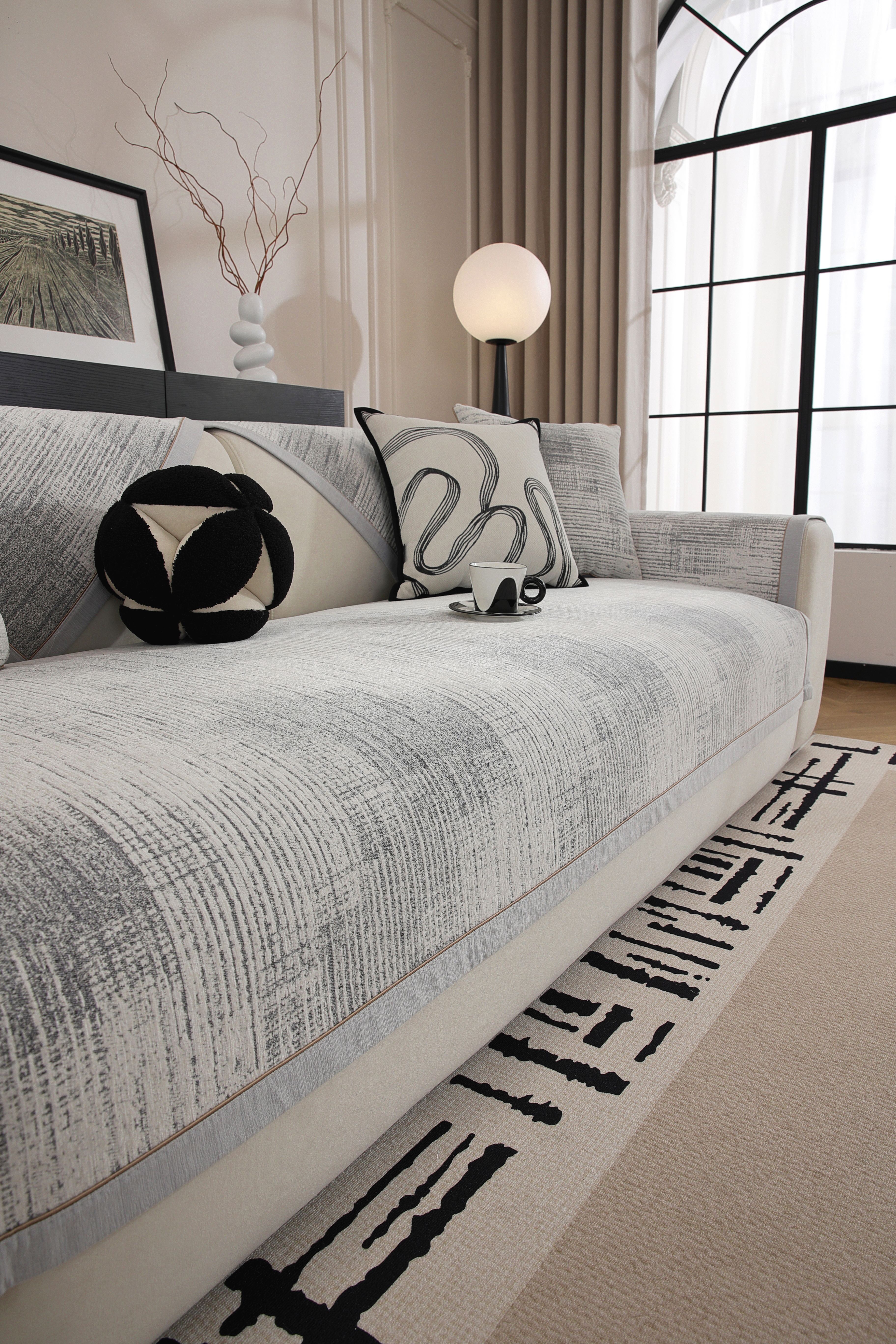 Simple sofa cushions, all-season universal anti-slip, direct sales from foreign trade factory, sofa covers with hairpin 142233725 Specification image