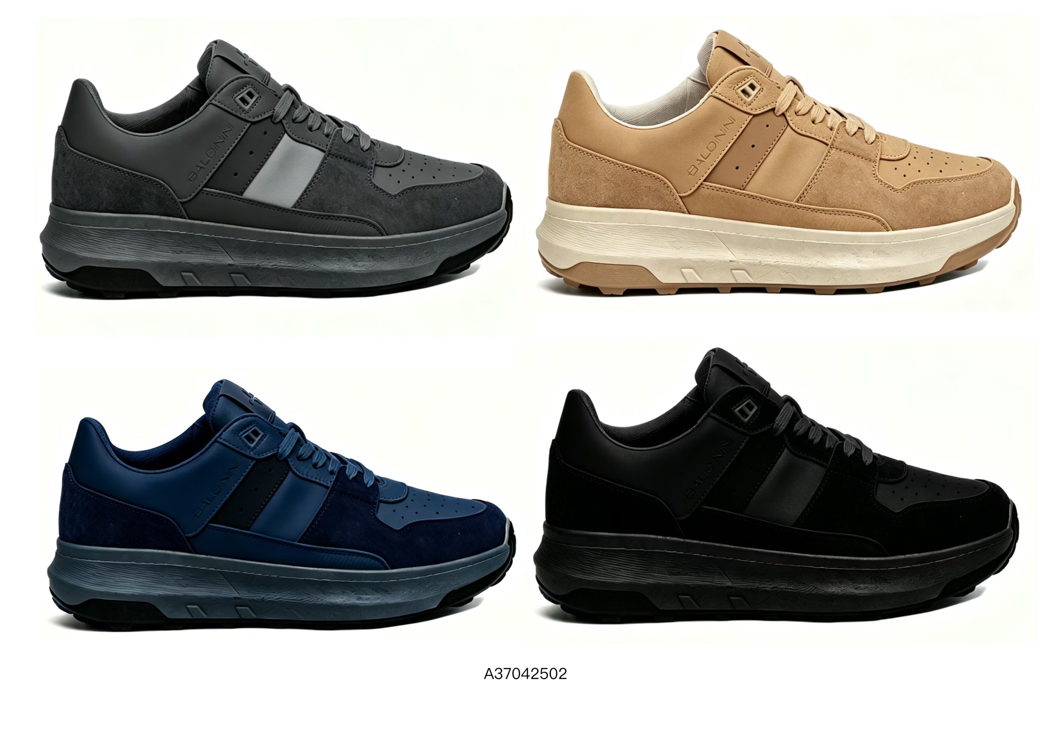 Dark blue genuine leather Dexun men's summer casual Shoes Item Picture