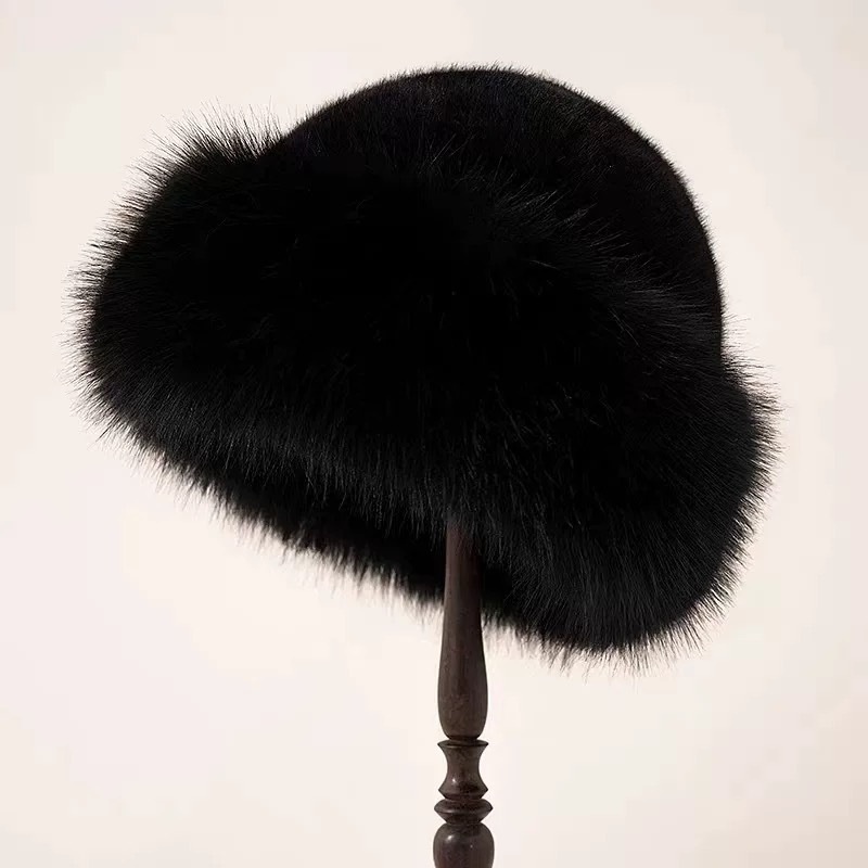 Winter warm plush Japanese and Korean fisherman's hat, Northeast hat with fleece and thickened warmth protection, cute Mongolian hat for girls