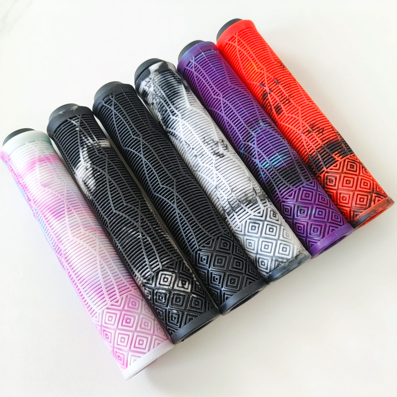BT-026 two-color rubber handlebar cover, bicycle handlebar cover, folding road bicycle handlebar cover, bicycle grip, double-way handlebar cover, grip Specification image