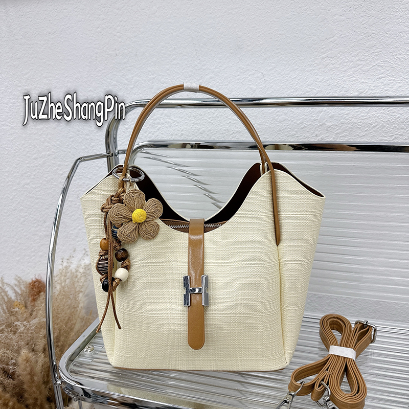 Longxiang folding bag, tote bag, long briefcase, carry-on bag, simple commuting, large capacity, genuine leather Specification image