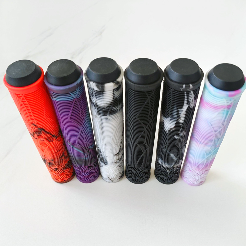 BT-026 two-color rubber handlebar cover, bicycle handlebar cover, folding road bicycle handlebar cover, bicycle grip, double-way handlebar cover, grip details Picture