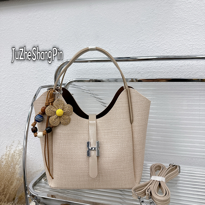 Longxiang folding bag, tote bag, long briefcase, carry-on bag, simple commuting, large capacity, genuine leather