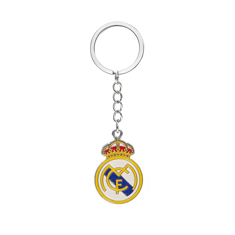 KEYCHAIN Madrid team emblem shell keychain, schoolbag pendant, custom key chain full figure