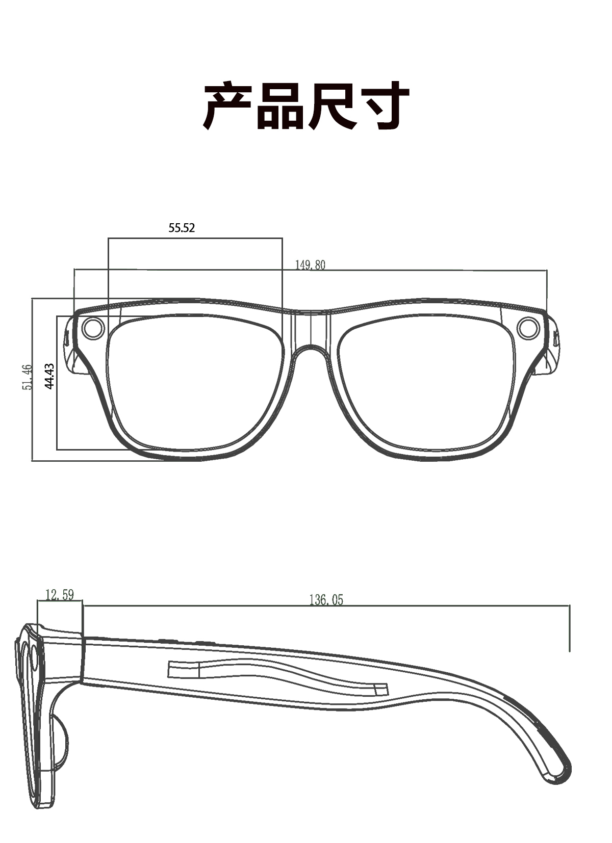 AI smart shooting glasses, ai glasses translation, photo taking, video recording, audio recording, Bluetooth calling, music playing glasses pic 22