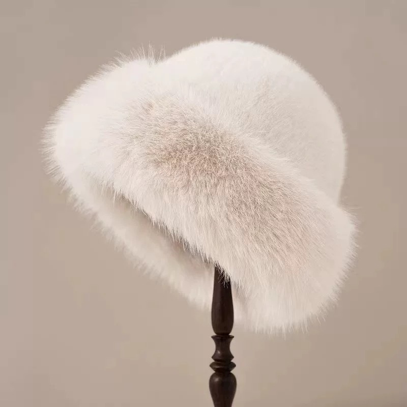Winter warm plush Japanese and Korean fisherman's hat, Northeast hat with fleece and thickened warmth protection, cute Mongolian hat for girls Specification image