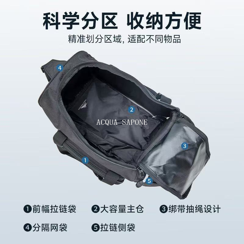Free shipping! High Sierra Mountain Backpack Fitness Travel Bag 39.5L Large capacity Multi-layer dry and wet separation Item Picture