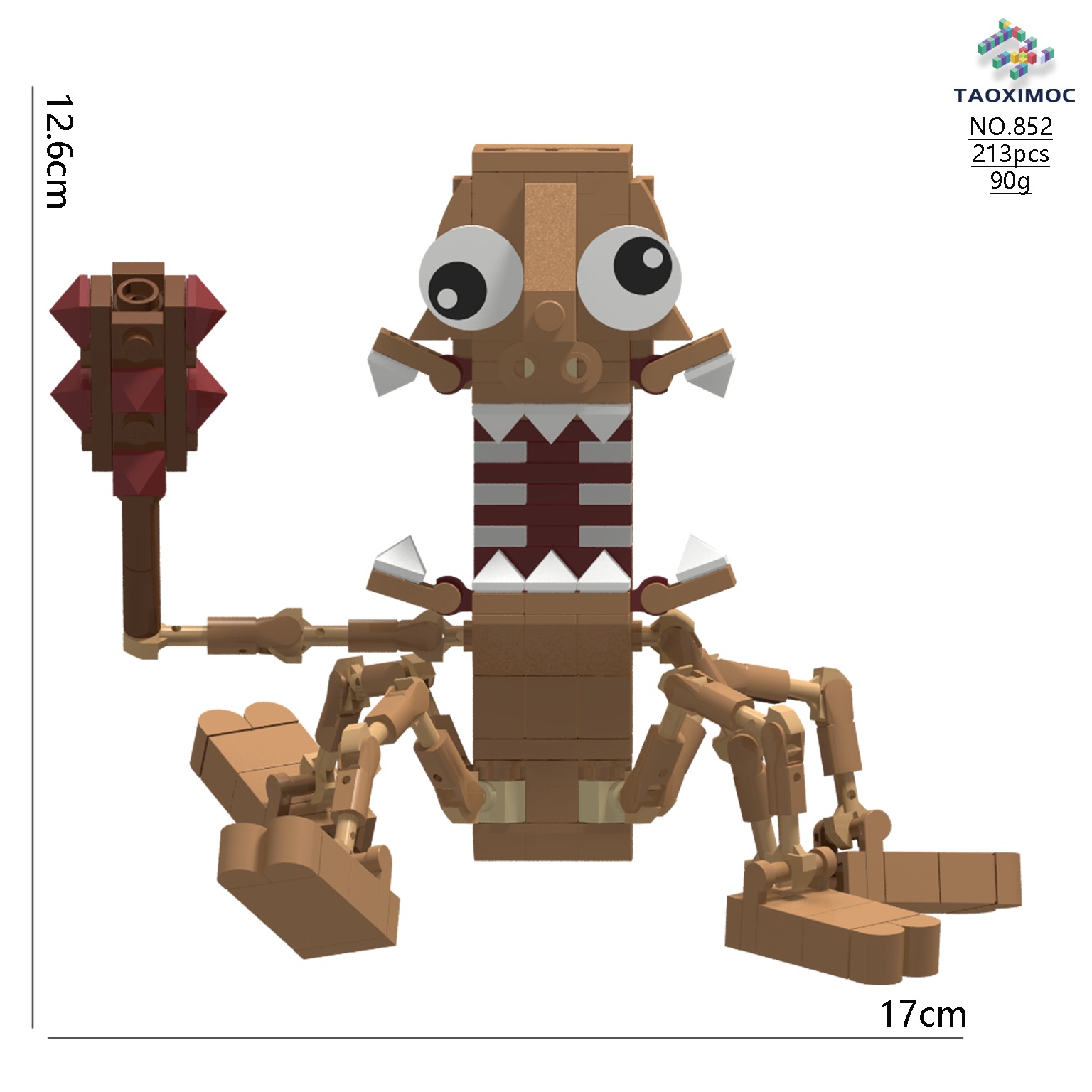 Creative monster-shaped granular building block ornaments