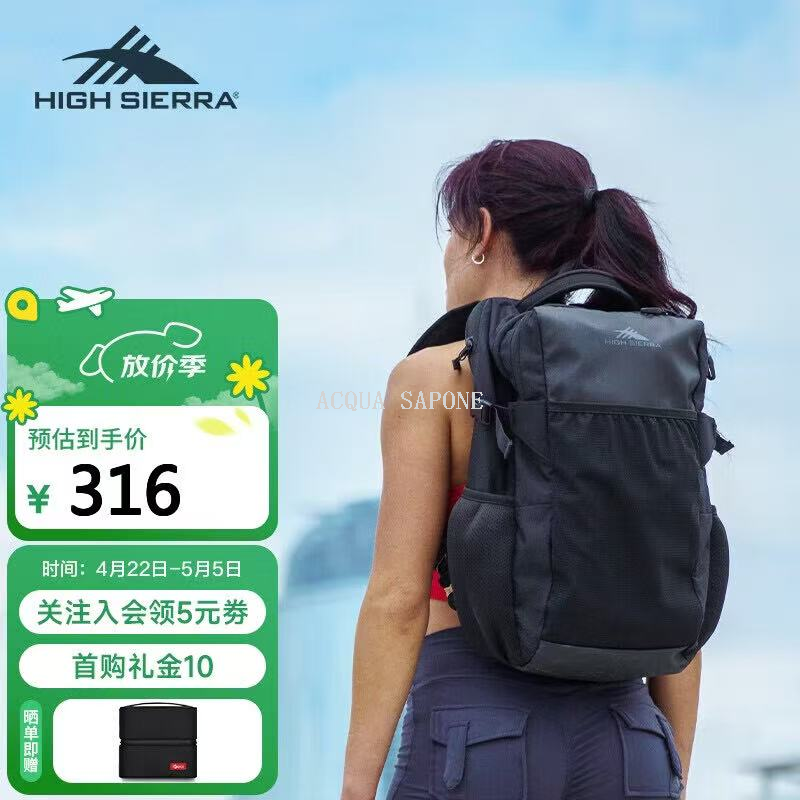 Free shipping! High Sierra Mountain Backpack Breathable and Pressure-reducing Backpack 24L Business Travel Lightweight Backpack