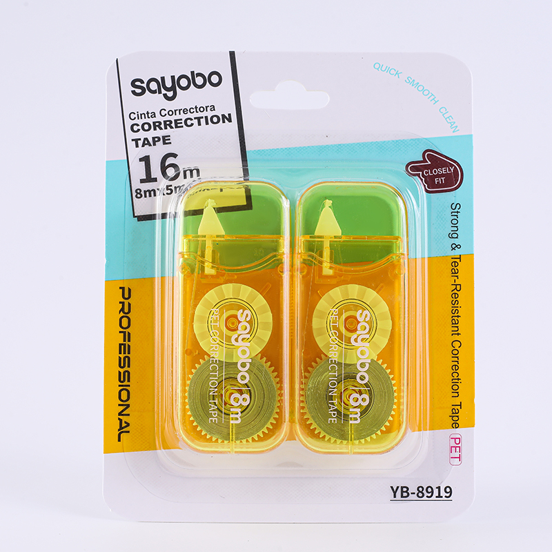 YB-8919 Sayobo correction tape Full length 6 meters English version details Picture