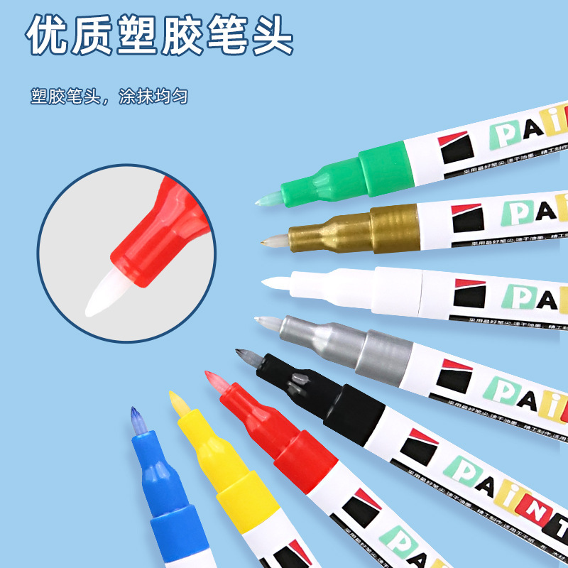 Shield 1mm waterproof paint pen, tile grouting pen, anti-mold touch-up pen, non-fading tire industrial marker pen details Picture