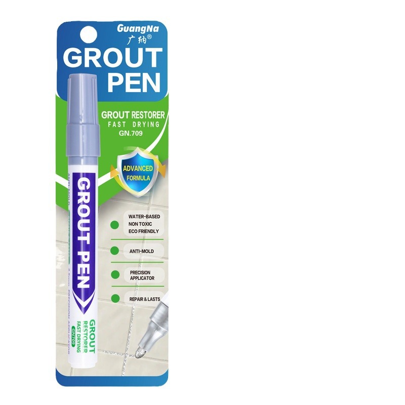 Guangna 709 Grouting Pen, Special grouting agent for tiles and floor tiles, waterproof tape, gap repainting pen, grouting pen for wall joints Item Picture