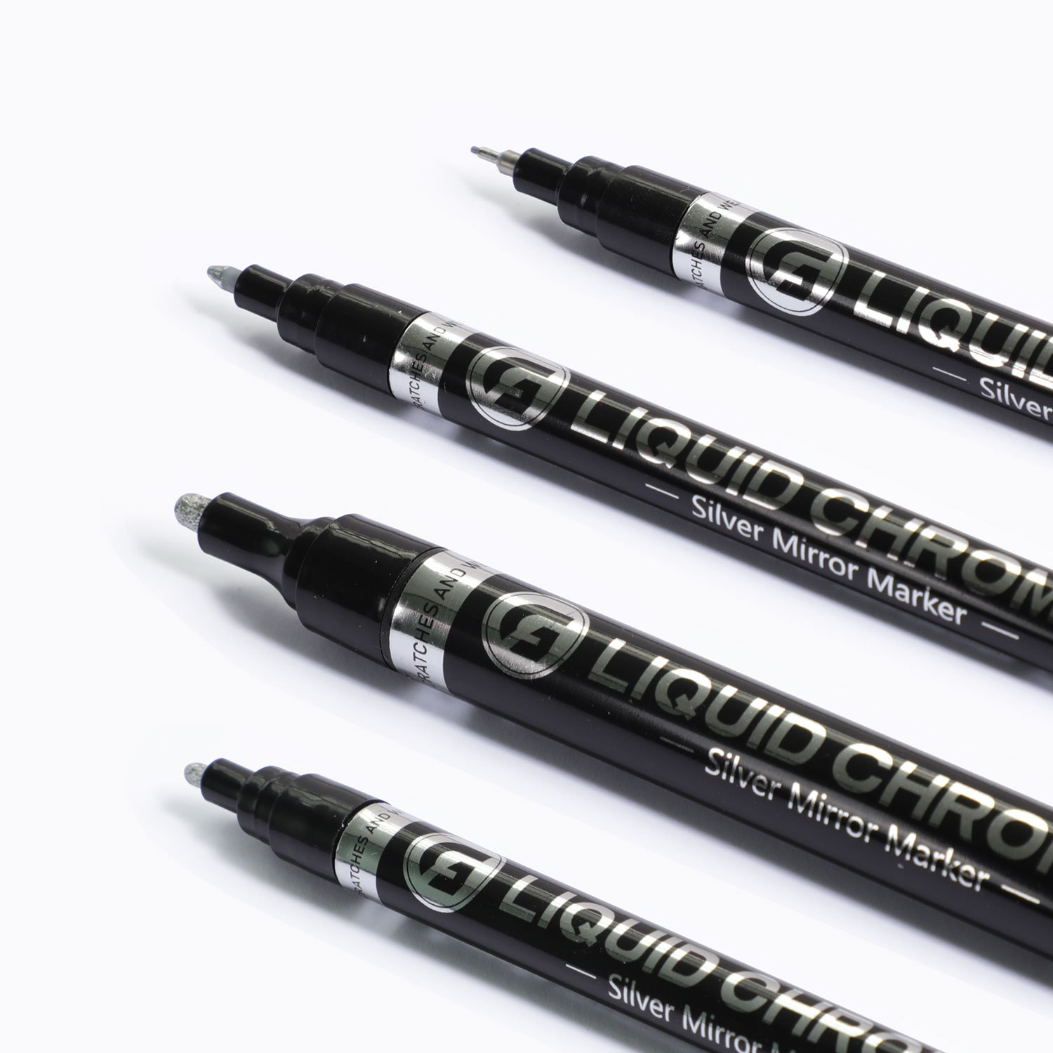 A wide range of gold and silver metal high-gloss pens, figurines, graffiti models, coloring, electroplated paint pens, mirror chrome-plated markers Item Picture