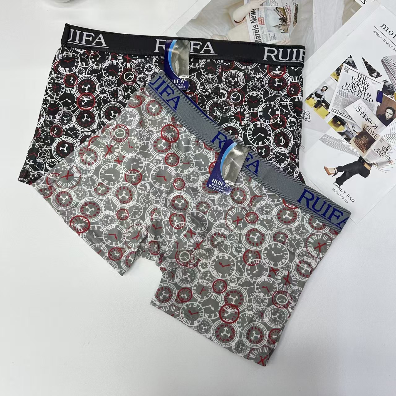 DD-2024-2# 36-head printed men's underwear for export to the Middle East and Africa, comfortable and breathable men's briefs, milk silk underwear, men's QNI details Picture