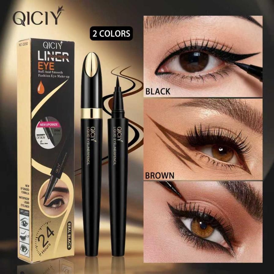 QICIY 液体眼线笔防水防晕妆黑色棕色眼线液笔