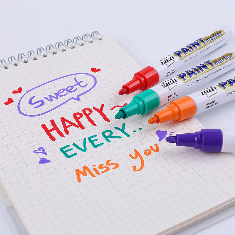 We offer a wide range of oil-based pens, car touch-up pens, industrial MARKER pens, metal PAINT pens, and gold and white paint markers Specification image