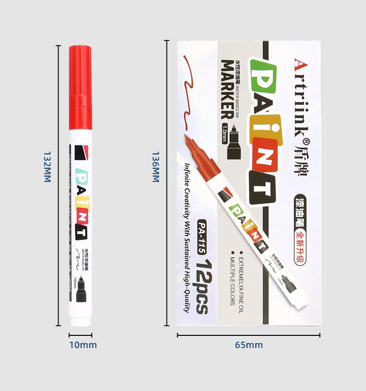 Shield 1mm waterproof paint pen, tile grouting pen, anti-mold touch-up pen, non-fading tire industrial marker pen pic 11