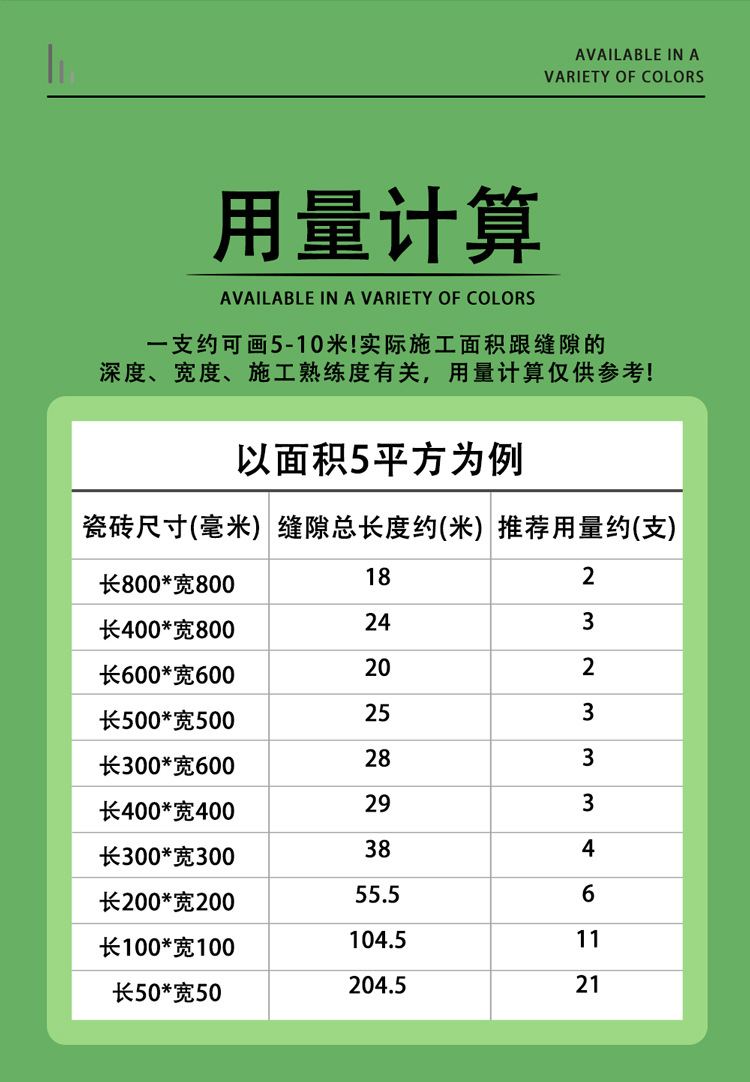 Guangna 709 Grouting Pen, Special grouting agent for tiles and floor tiles, waterproof tape, gap repainting pen, grouting pen for wall joints pic 18