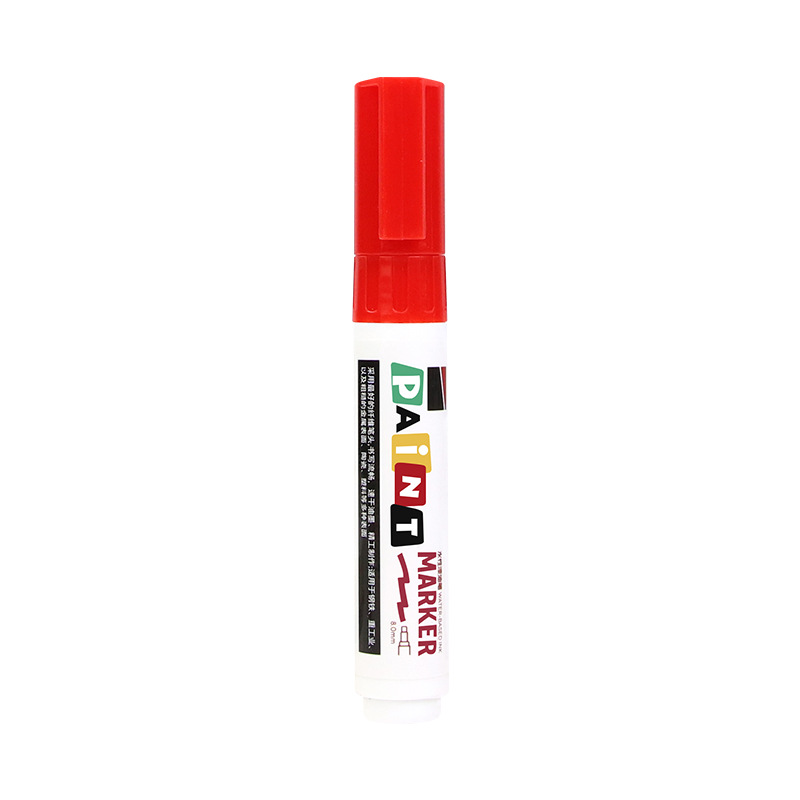 Colored waterproof paint pen, 8mm quick-drying wide-tipped extra-thick industrial marker pen, tire strong coverage marker pen Item Picture