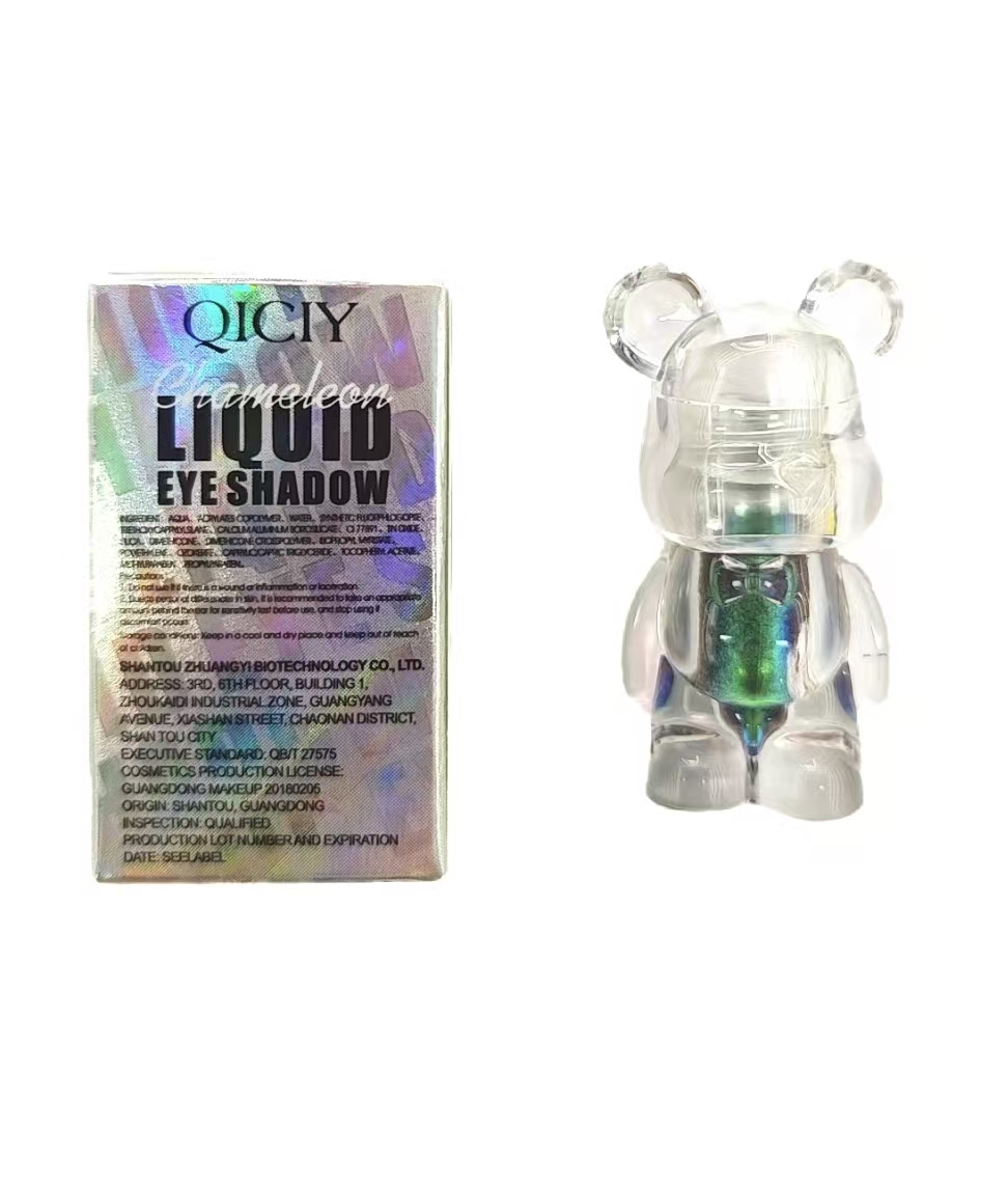 QICIY 透明熊液体眼影多色组合细闪珠光眼影变色龙