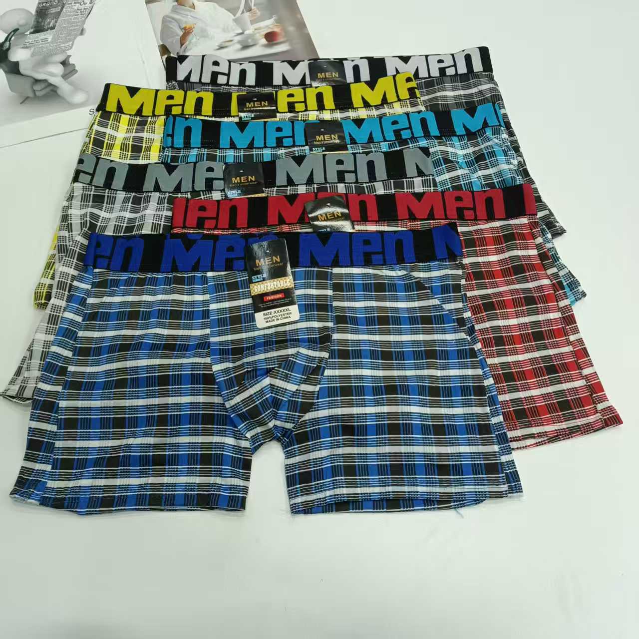 DD-0081-58# 36-head men's underwear for export to the Middle East and Africa. Men's briefs are comfortable and breathable. Men's briefs are printed. Men's briefs are QNI Specification drawing