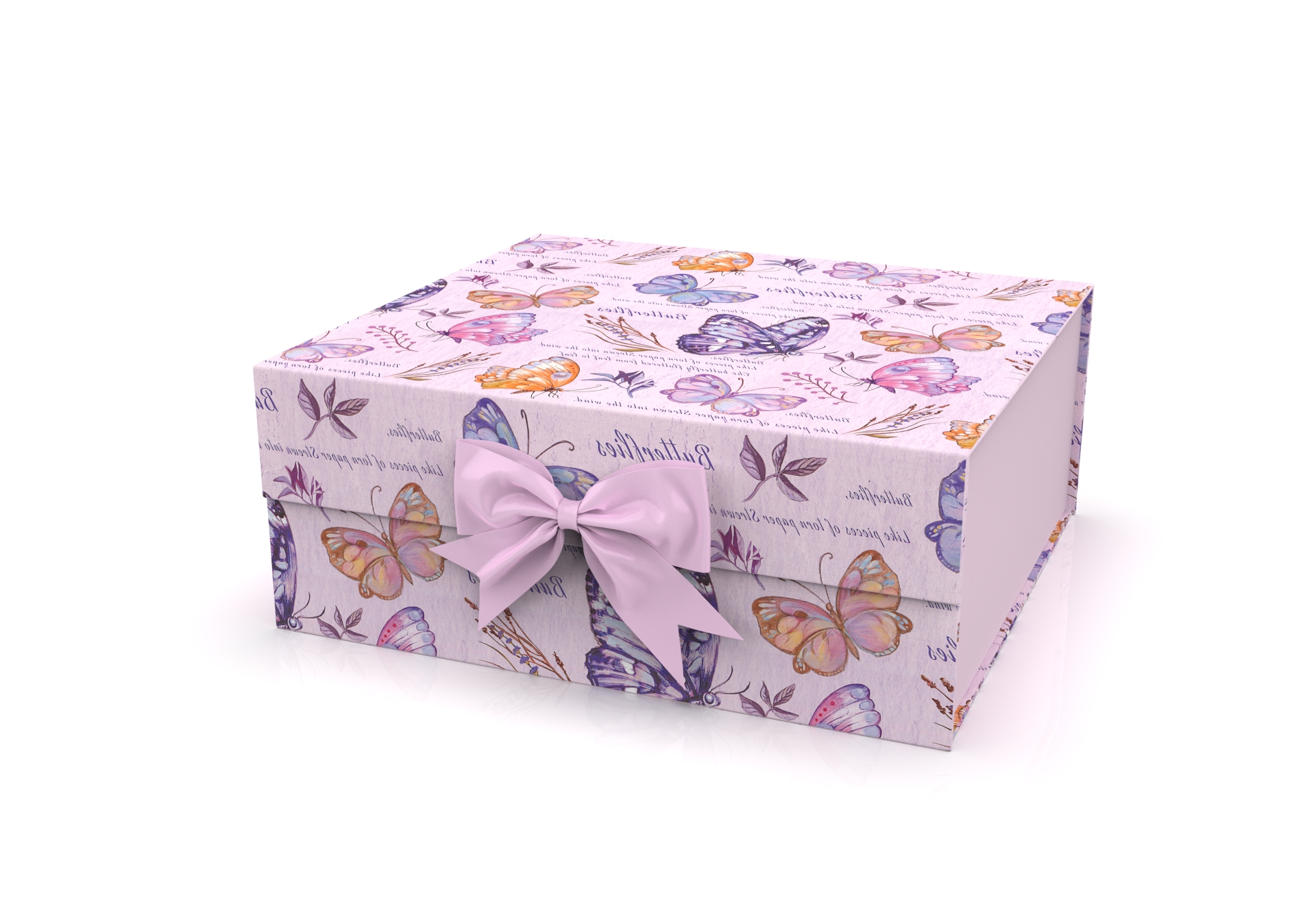Z227# Large single folding gift box, creative gift packaging box, ribbon style magnetic folding box, custom pattern Item Picture