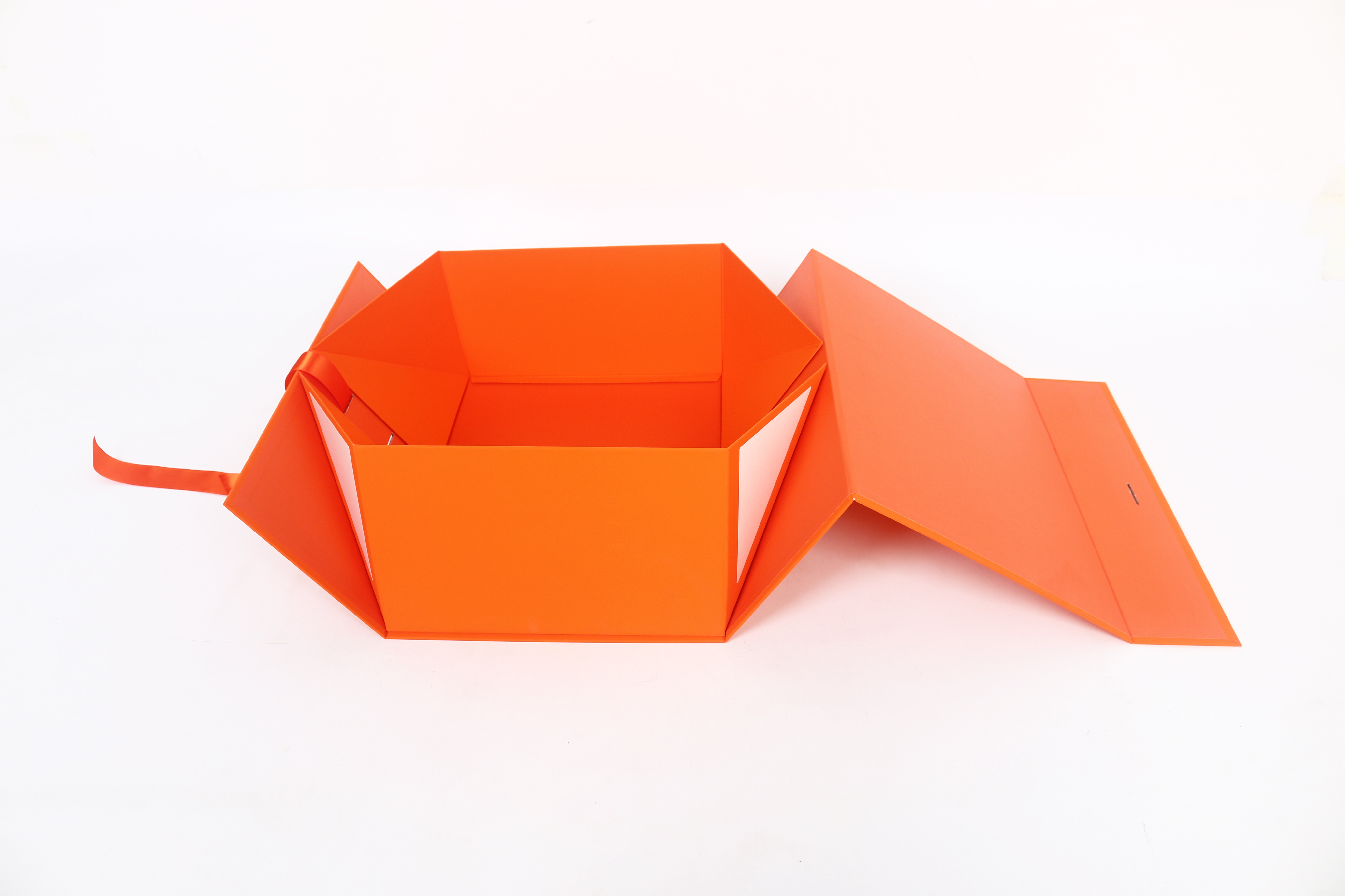 Z229# Extra-large orange folding gift box, souvenir packaging box, exquisite gift box packaging Item Picture