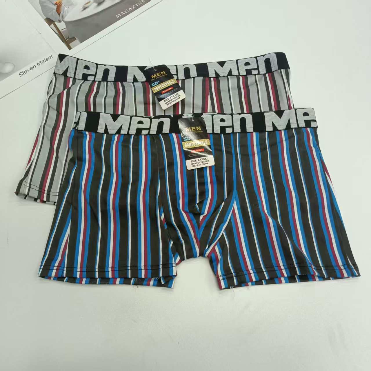 DD-0067# 36-head men's underwear for export to the Middle East and Africa. Men's briefs are comfortable and breathable. Milk silk jacquard waist and printed briefs. Men's briefs QNI Item Picture
