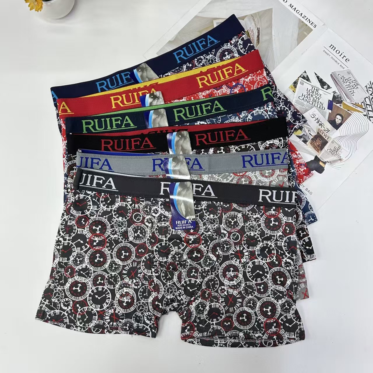 DD-2024-2# 36-head printed men's underwear for export to the Middle East and Africa, comfortable and breathable men's briefs, milk silk underwear, men's QNI Specification drawing