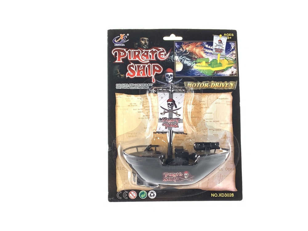 Electric pirate ship bath toy