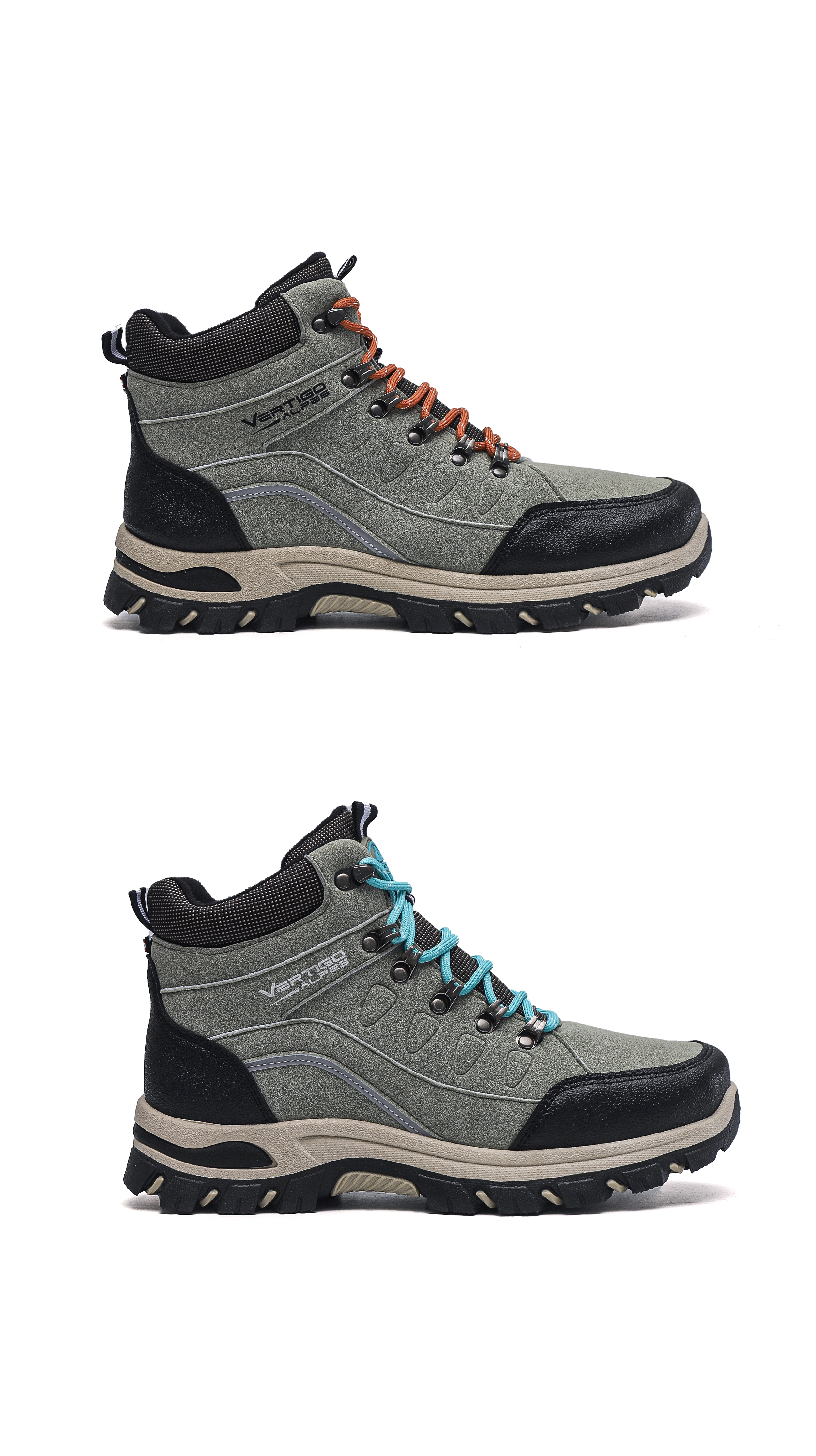 Professional anti-slip, wear-resistant and lightweight hiking boots for men Specification drawing