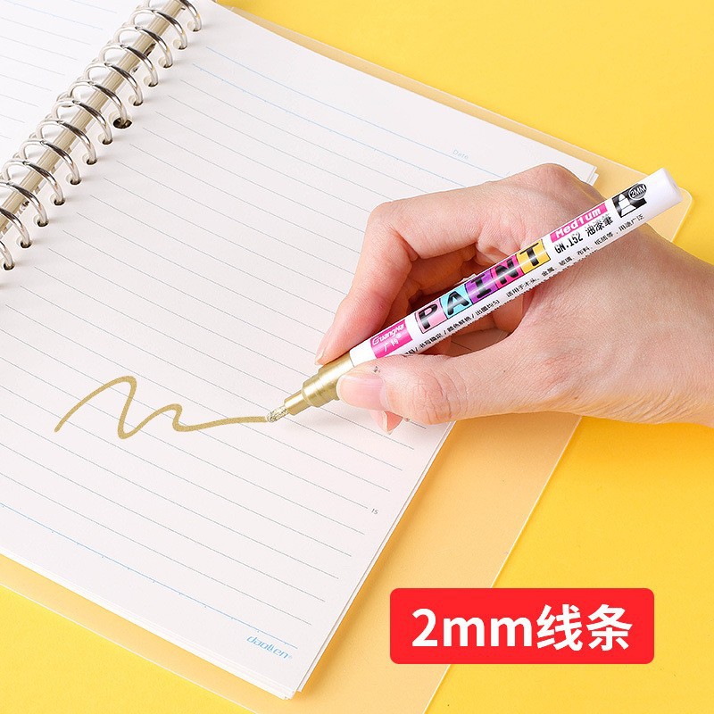 Guangna 152 color paint pen, high-temperature resistant metal marking graffiti, Ceramic DIY album, black card pen, touch-up pen Application Scenario