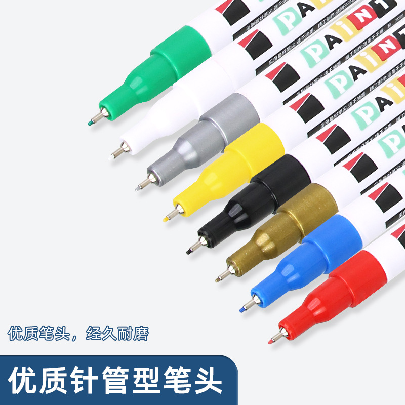 Shield 0.7mm needle tube paint pen, floor tile grouting pen, waterproof and non-fading, industrial tire touch-up paint marker pen details Picture