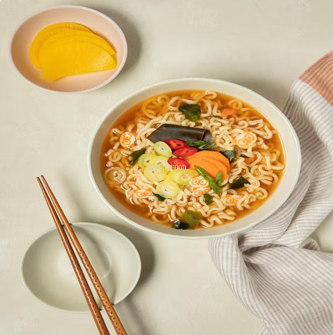 Free shipping! Korean imported instant noodles, Nongshim Udon noodles 120g*5 bags, chewy, smooth, fresh and rich in flavor details Picture