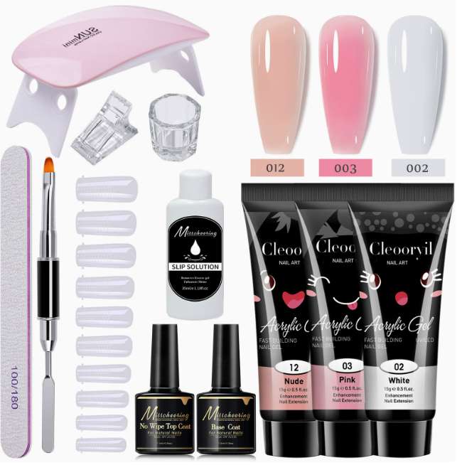 Extended glue 12-piece set, armor mold brush, crystal glue set, cross-border exclusive supply MGK05-A