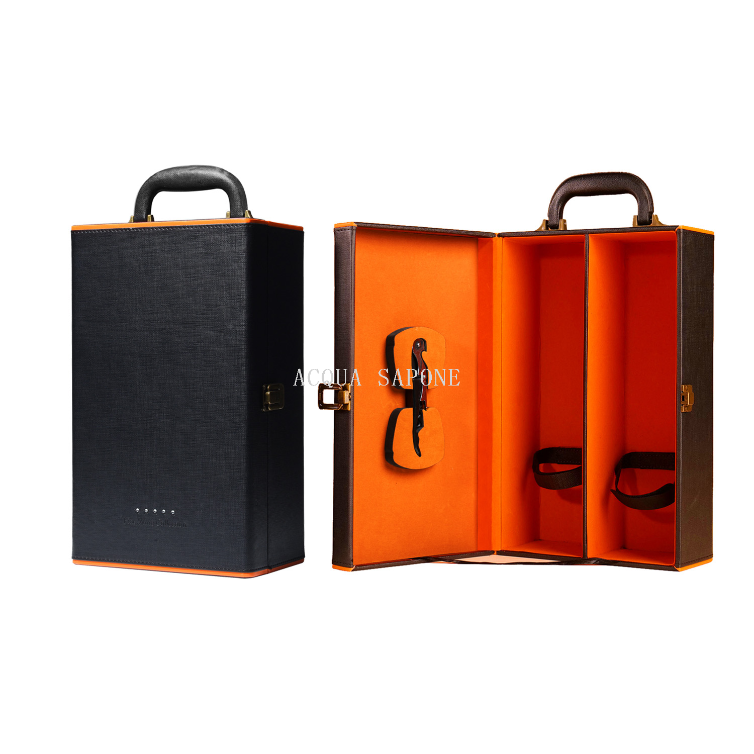 Free shipping! Factory direct supply: Double diamond leather box, single tool, high-end and elegant gift box, wine gift box