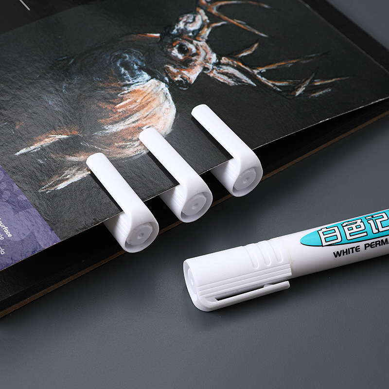 Guangna White marker pen, oil-based, waterproof, non-fading, large size, ink refilling, high-gloss paint pen, oil-based pen, quick-drying Application Scenario