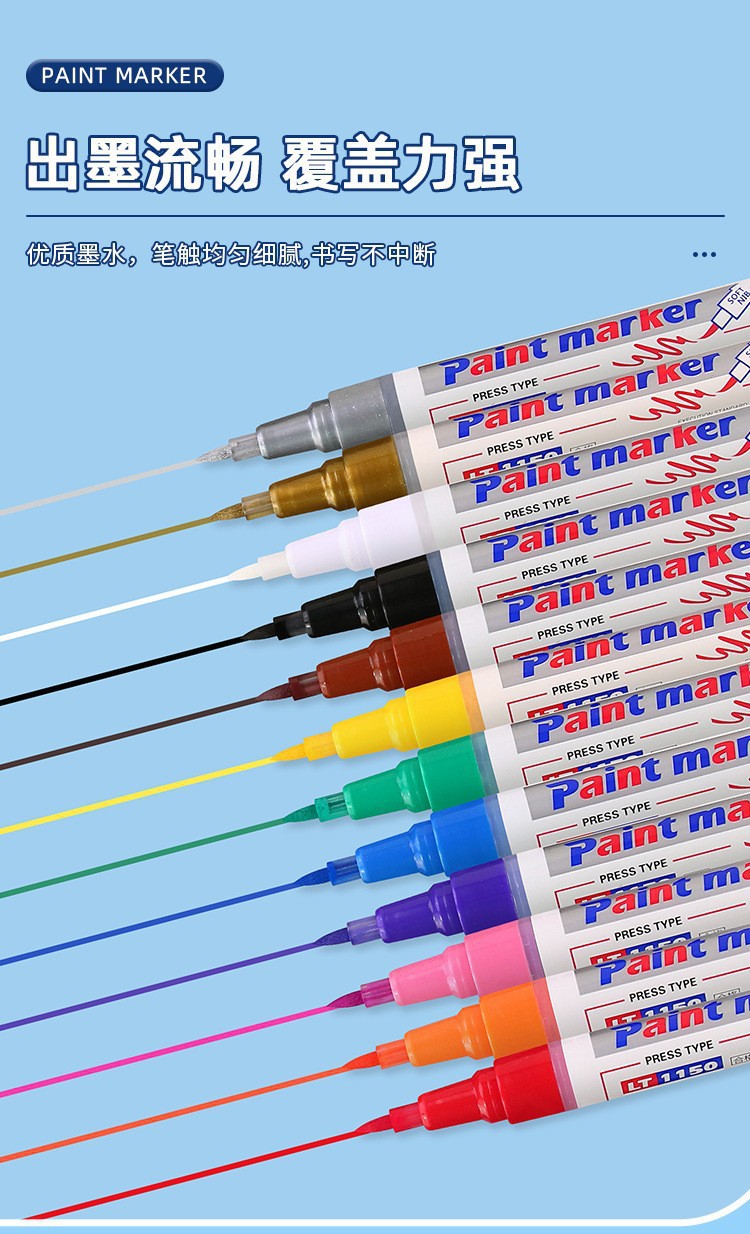 LT-1150 دهان صناعي ذو شعر ناعم، دهان إطارات، أقلام صناعية pic 6