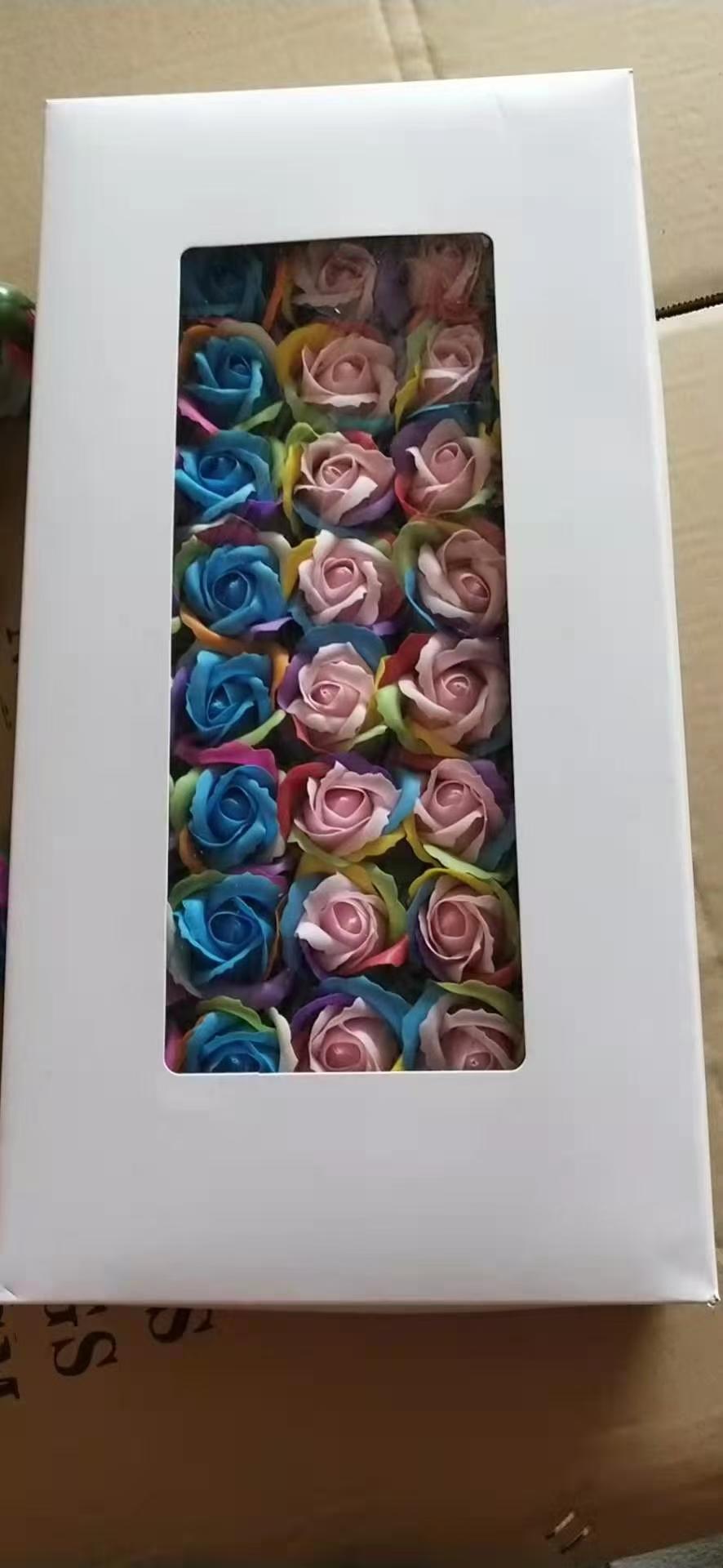 Colorful soap, rose, handcrafted decorative gifts and ornaments, home wedding decoration, simulated flower heads Diy Item Picture