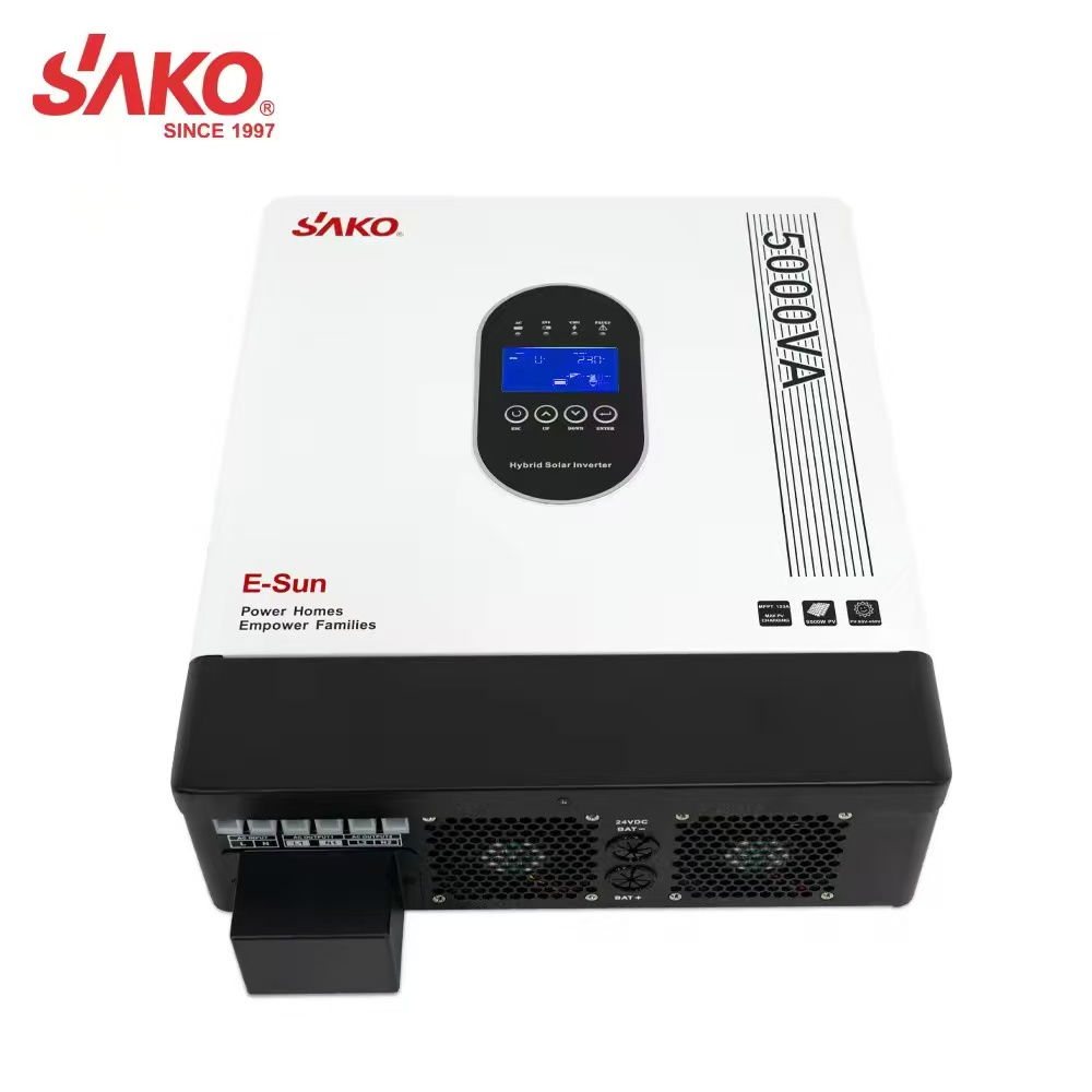 محوّرات الطاقة الشمسية أحادية الطور من طراز SAKO E-SUN 5K 6.5 K/48V mPPT details Picture