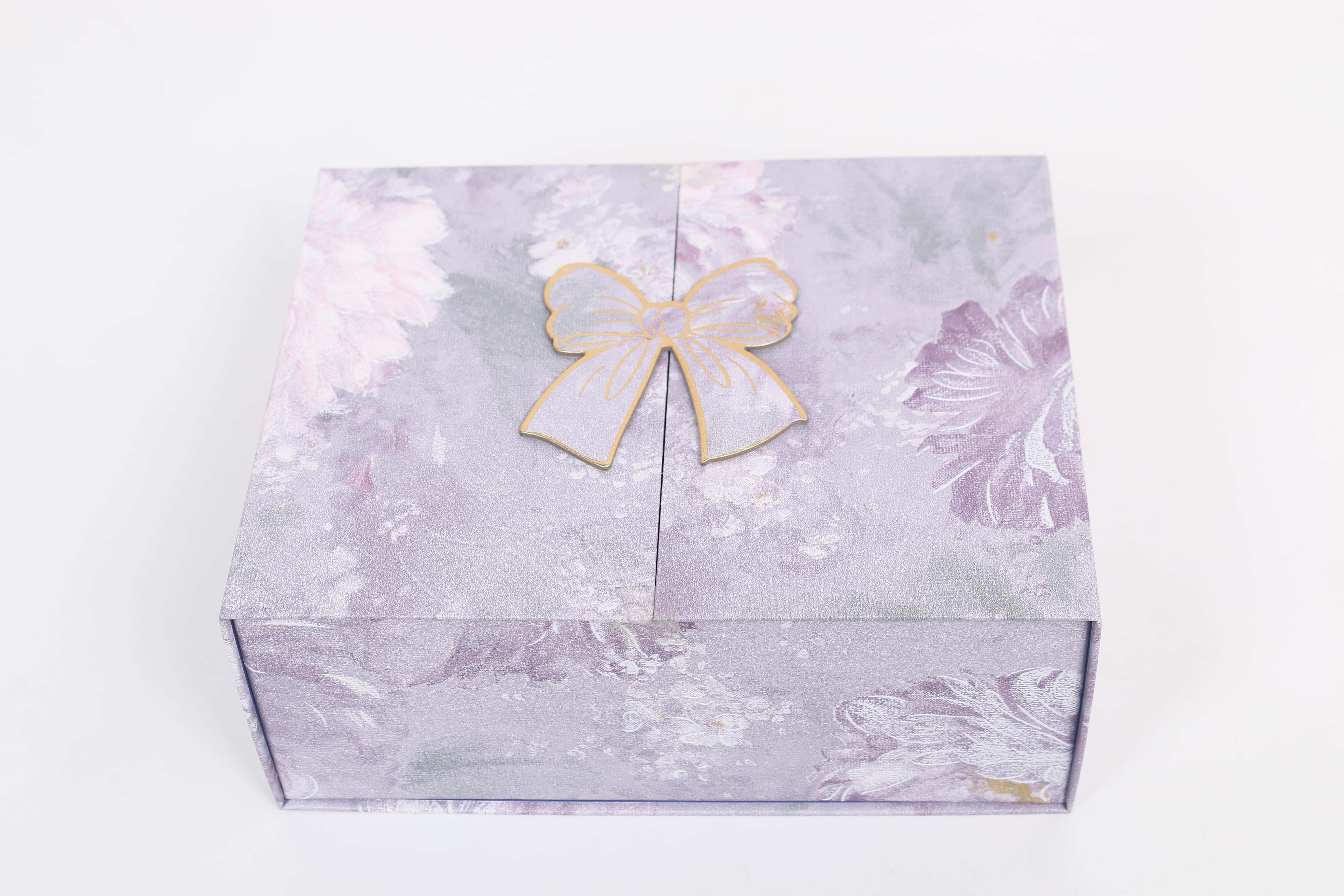 Z305# Double-opening bow buckle Gift box, iron-absorbing folding box, jewelry storage, birthday gift box, multiple colors available, customizable pic 4