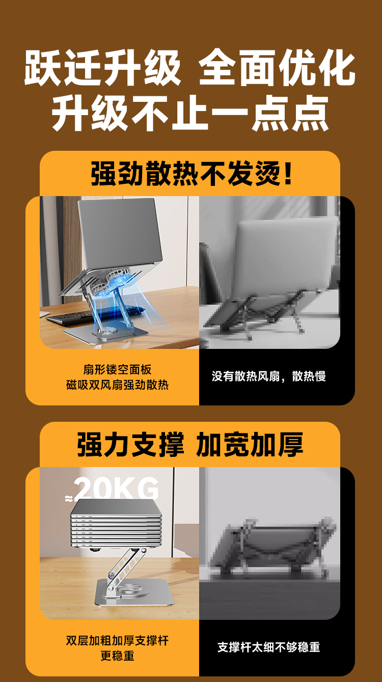 笔记本电脑散热支架 电脑散热支架 平板散热支架 散热电脑支架详情3