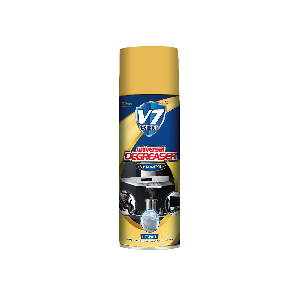 V7-7093 Oil Stain Cleaner 450ML, a powerful kitchen oil stain remover for range hoods