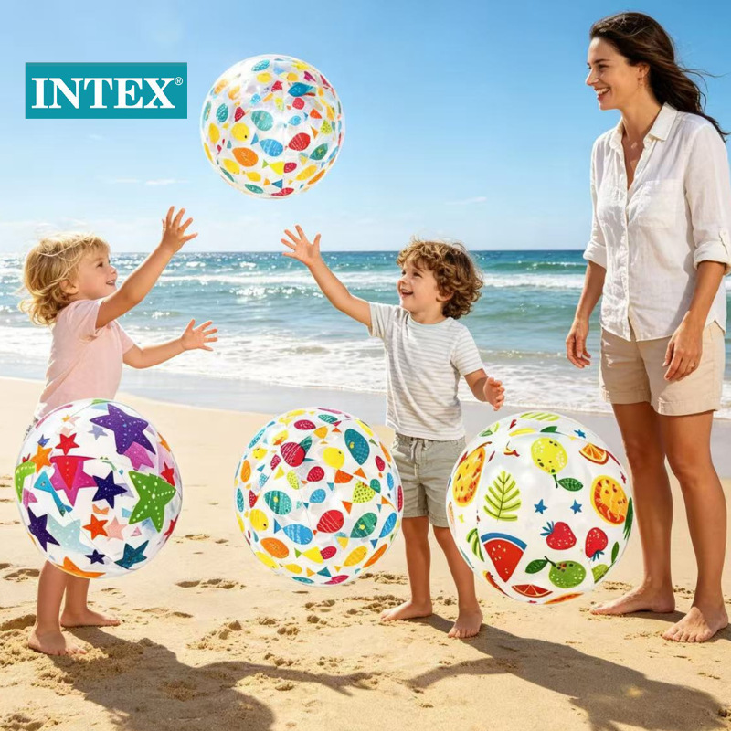 ويوزع أطفال كرة الشاطئ (INTEX59040)، وهي مجموعة شائعة من أطفال كرة الشاطئ، ألعاب الفيديو المتحركة الشفافة Item Picture