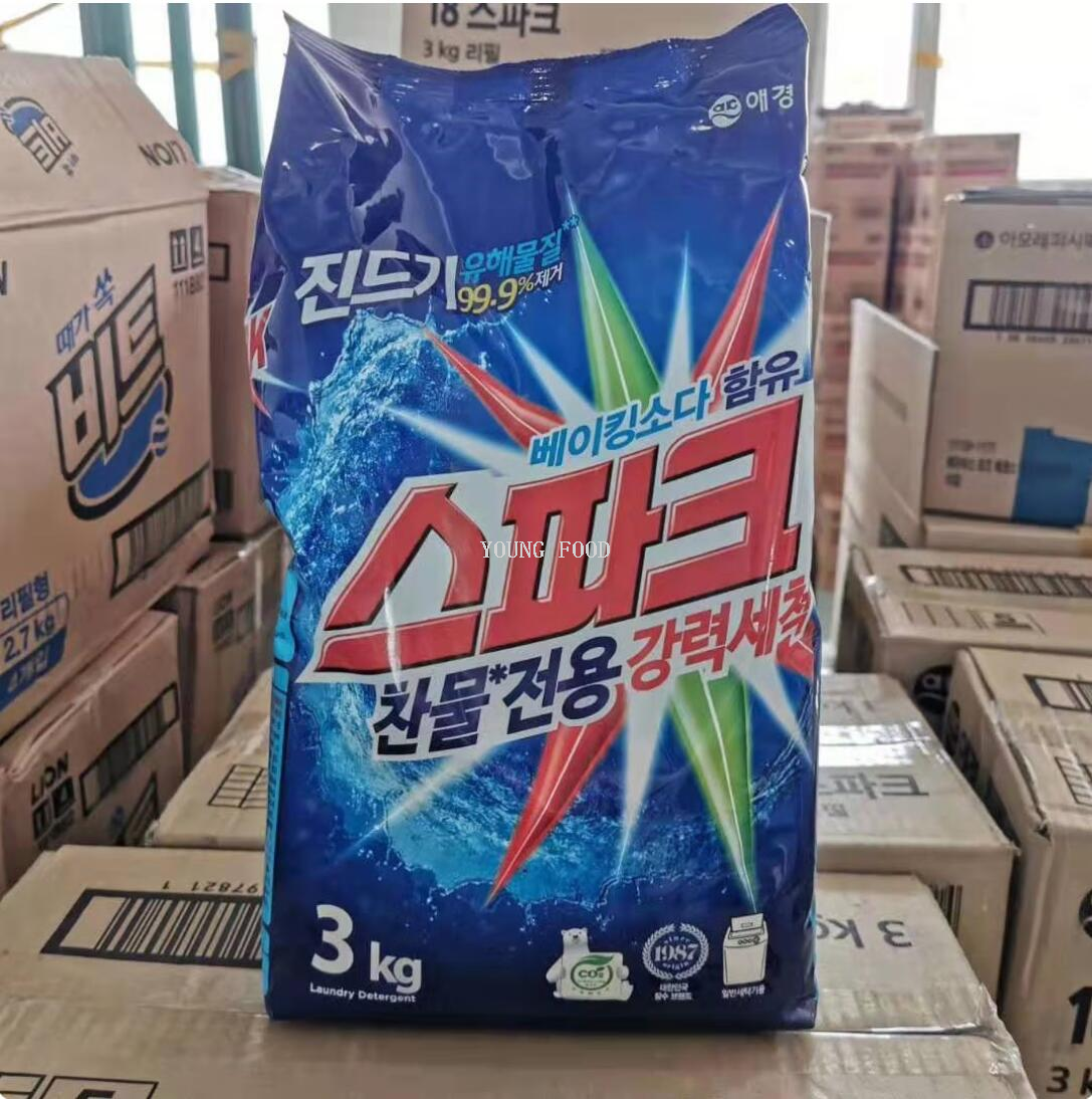 Free shipping! Korean imported Aijin Spac laundry detergent (suitable for cold water) 3kg, powerful decontamination and mite removal Item Picture